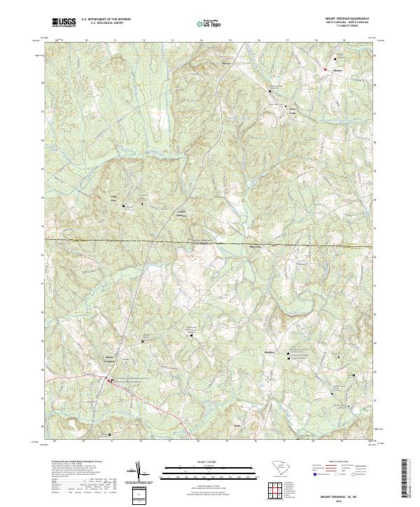 USGS Topographic Map – Mount Croghan