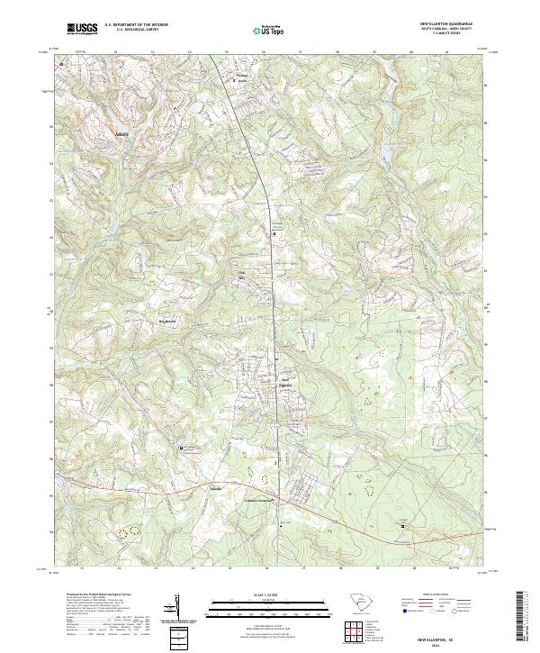 USGS Topographic Map – New Ellenton
