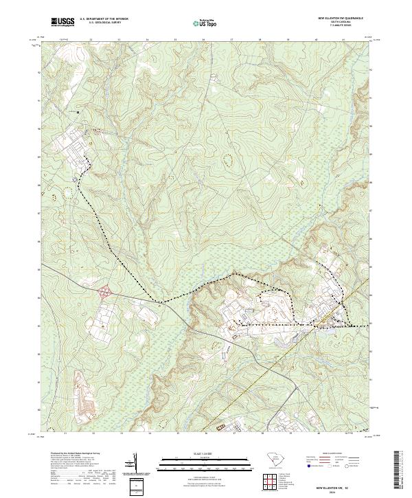 USGS Topographic Map – New Ellenton SW