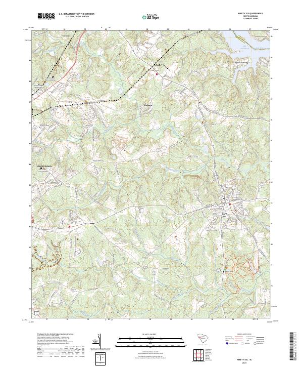 USGS Topographic Map – Ninety Six