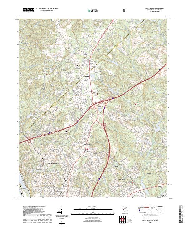 USGS Topographic Map – North Augusta