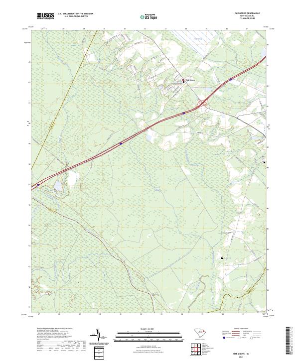 USGS Topographic Map – Oak Grove