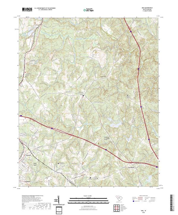 USGS Topographic Map – Ora