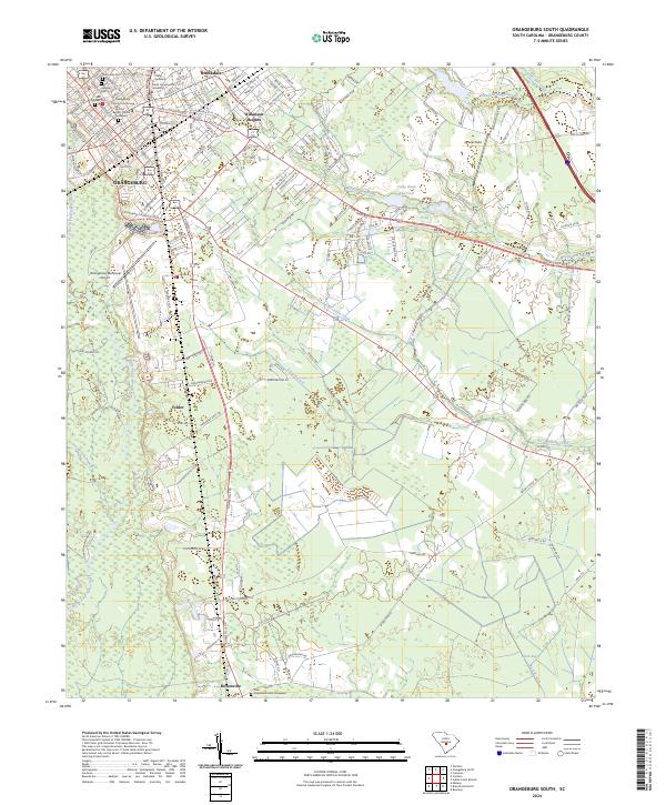 USGS Topographic Map – Orangeburg South