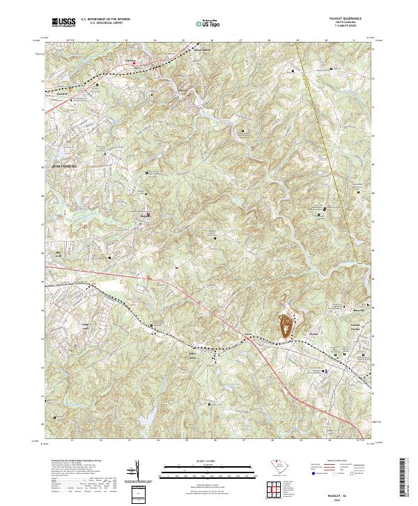 USGS Topographic Map – Pacolet