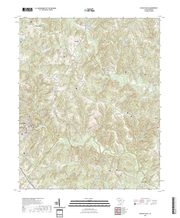 USGS Topographic Map – Pacolet Mills