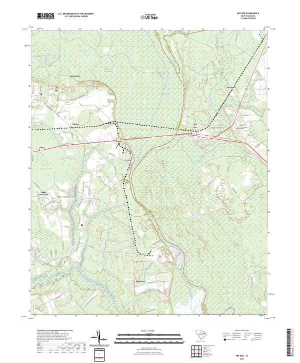 USGS Topographic Map – Pee Dee