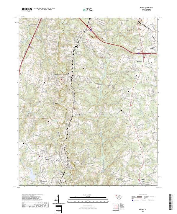 USGS Topographic Map – Pelzer