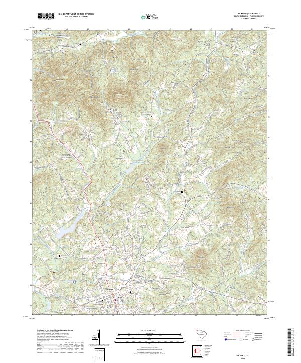 USGS Topographic Map – Pickens