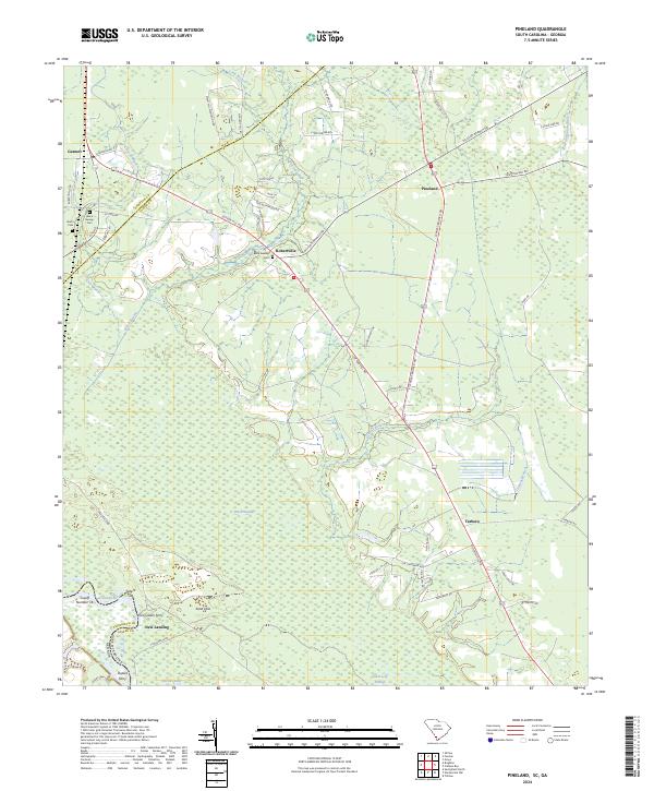 2024 Map of Pineland, 2024 Print