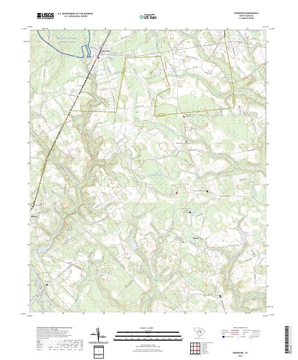 USGS Topographic Map – Pinewood