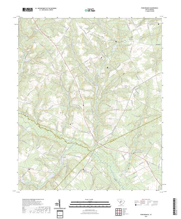 USGS Topographic Map – Pond Branch