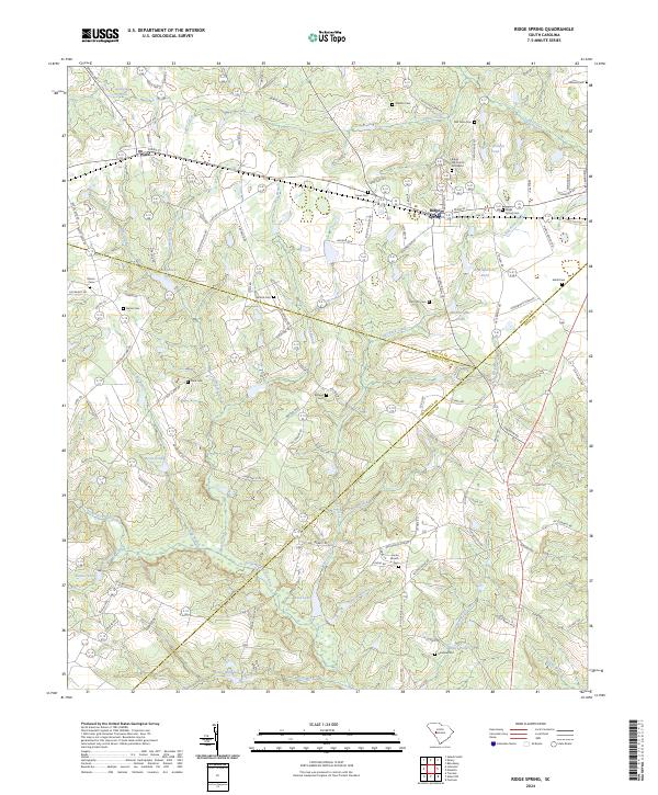 USGS Topographic Map – Ridge Spring
