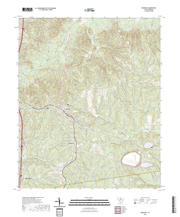 USGS Topographic Map – Ridgeway