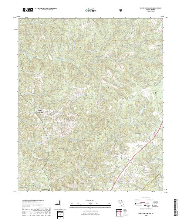 USGS Topographic Map – Ropers Crossroads