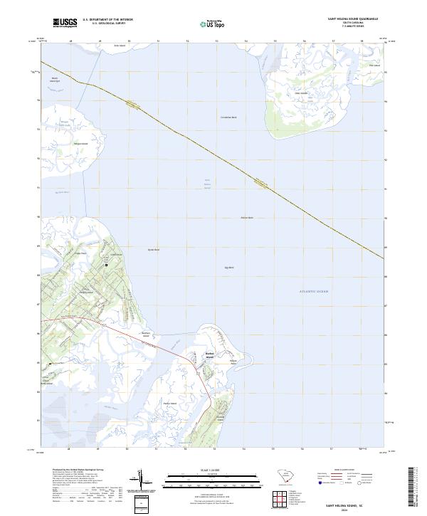 USGS Topographic Map – Saint Helena Sound