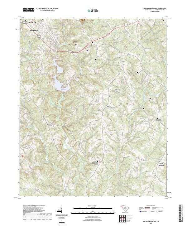 USGS Topographic Map – Saylors Crossroads