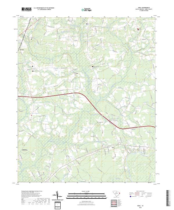 USGS Topographic Map – Shell