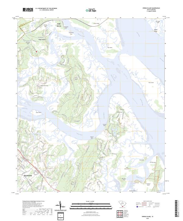 USGS Topographic Map – Spring Island