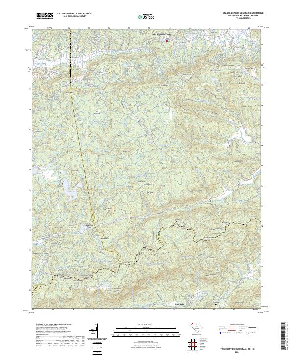 USGS Topographic Map – Standingstone Mountain