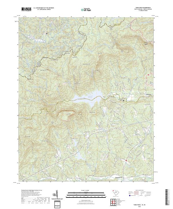 USGS Topographic Map – Table Rock