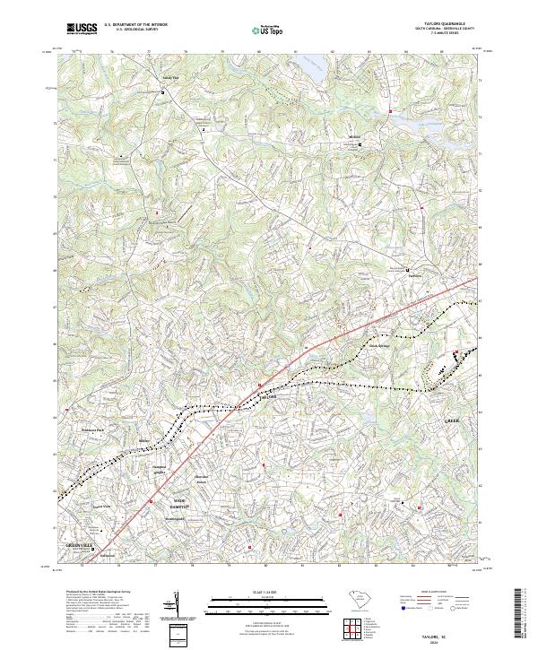 USGS Topographic Map – Taylors