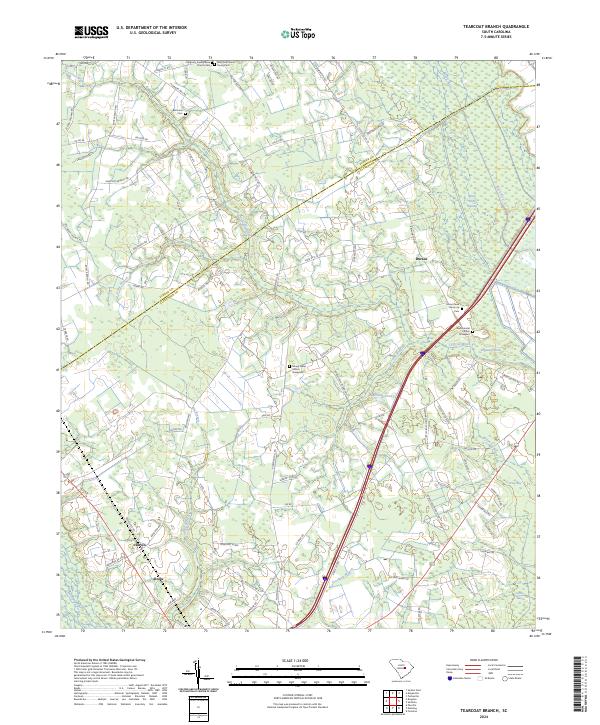 USGS Topographic Map – Tearcoat Branch