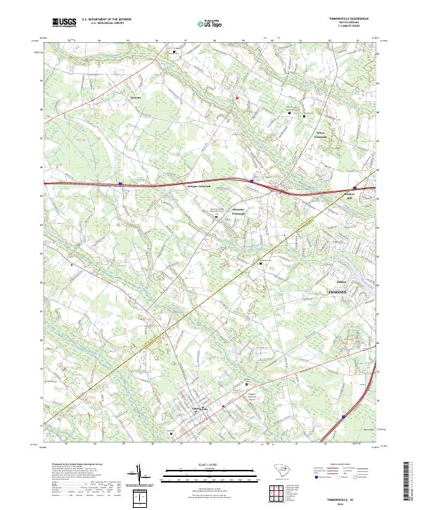 USGS Topographic Map – Timmonsville