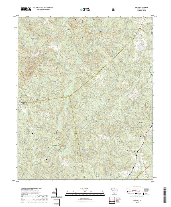 USGS Topographic Map – Verdery