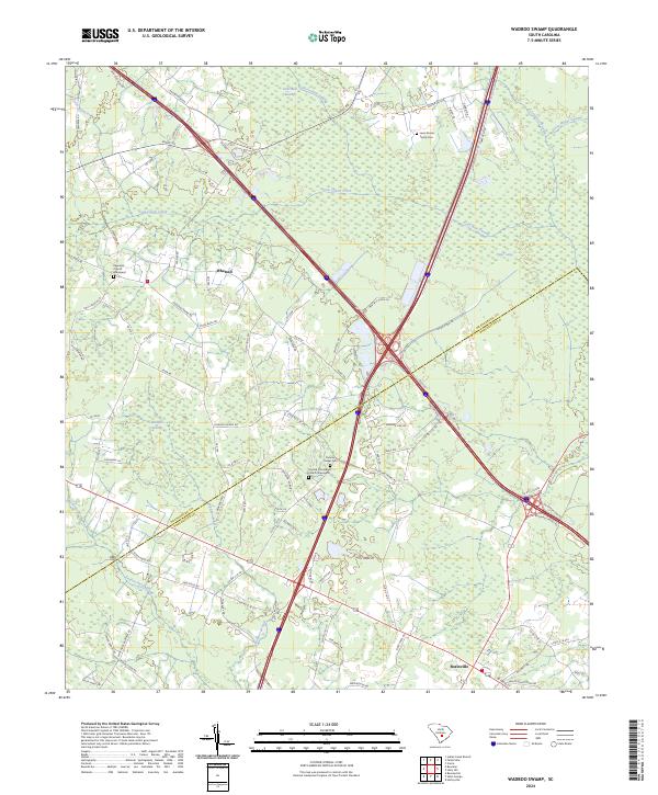 USGS Topographic Map – Wadboo Swamp