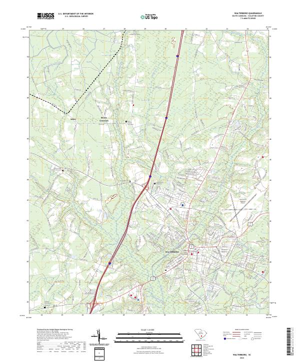USGS Topographic Map – Walterboro
