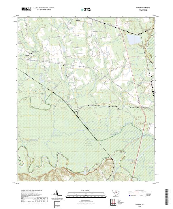 USGS Topographic Map – Wateree
