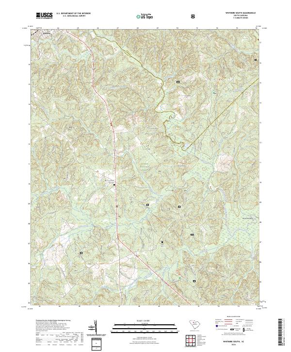 USGS Topographic Map – Whitmire South
