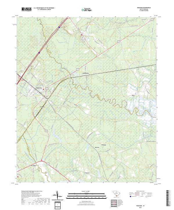 USGS Topographic Map – Yemassee