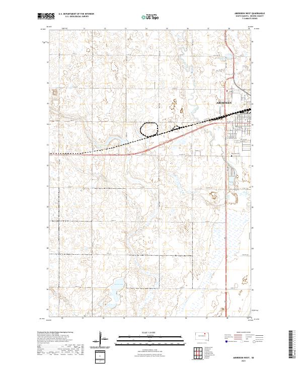 USGS Topographic Map – Aberdeen West