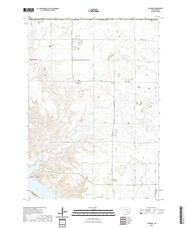 USGS Topographic Map – Academy