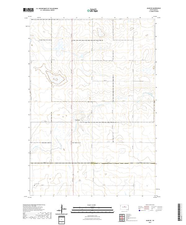 USGS Topographic Map – Agar NE