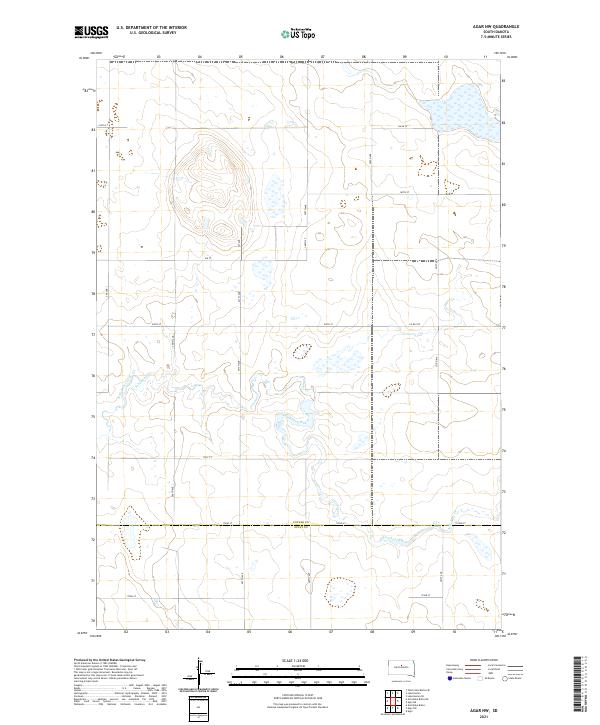 USGS Topographic Map – Agar NW