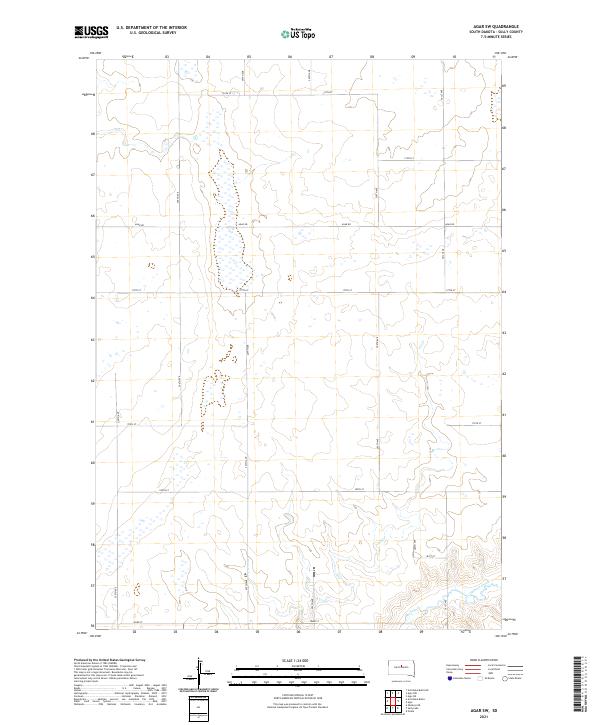 USGS Topographic Map – Agar SW
