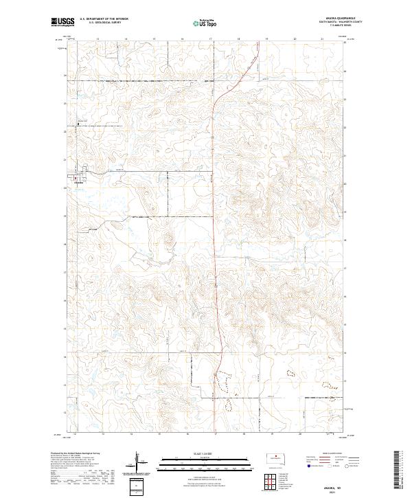 USGS Topographic Map – Akaska
