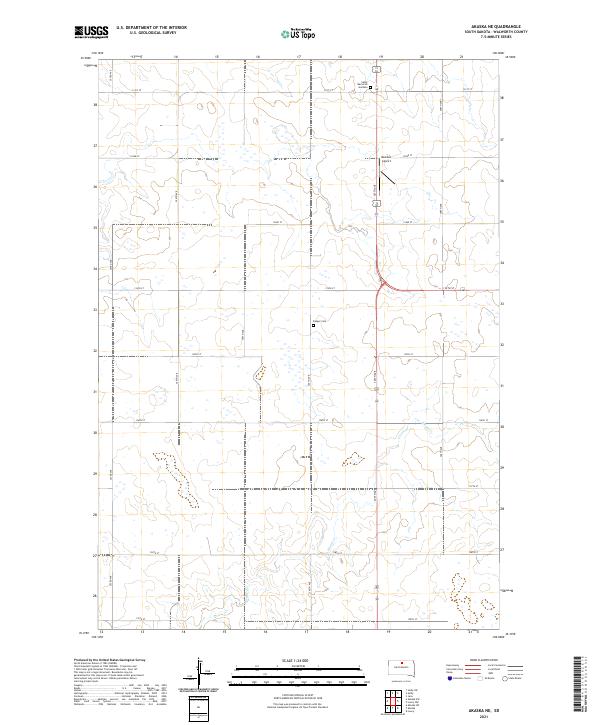 USGS Topographic Map – Akaska NE