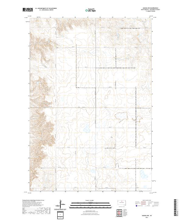 USGS Topographic Map – Akaska NW