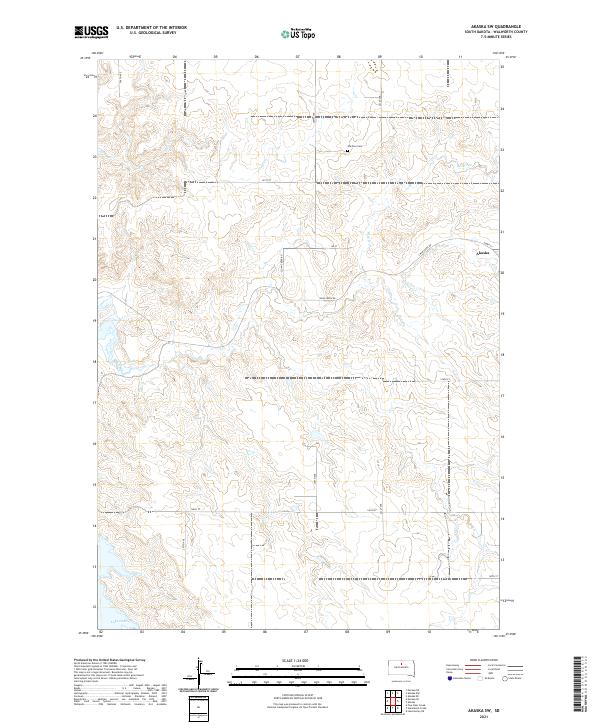 USGS Topographic Map – Akaska SW