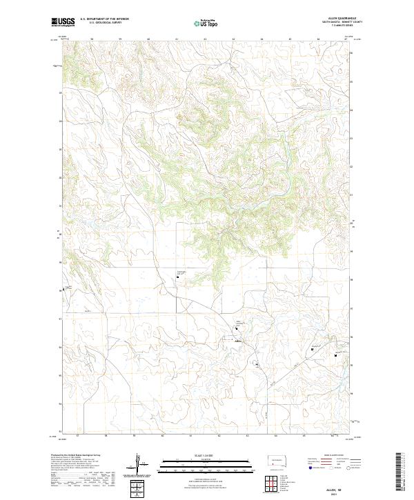USGS Topographic Map – Allen