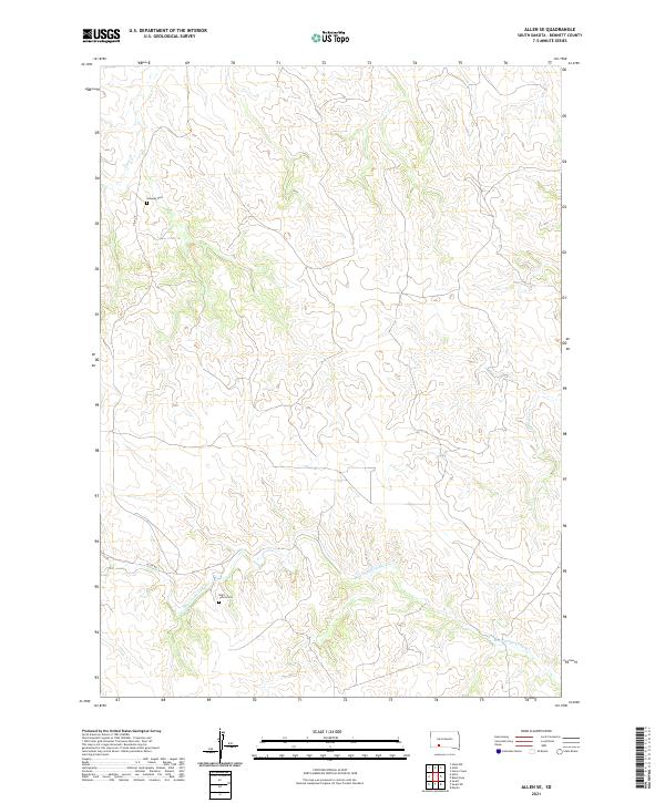 USGS Topographic Map – Allen SE