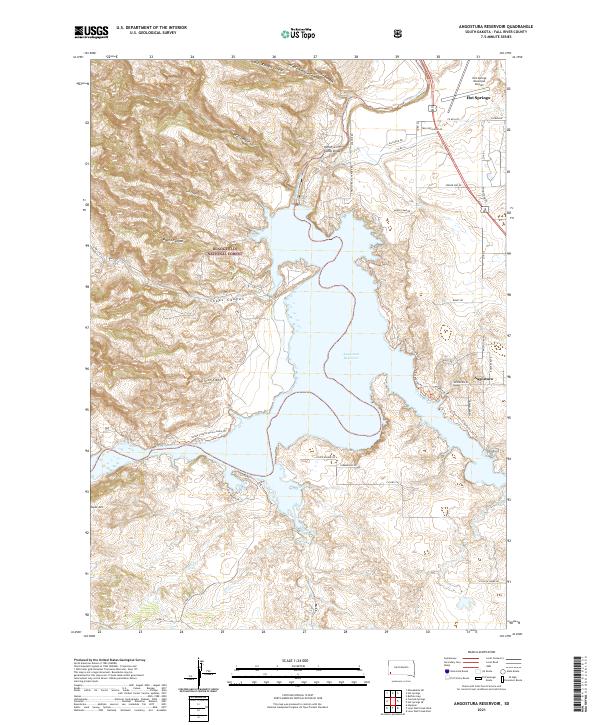 USGS Topographic Map – Angostura Reservoir