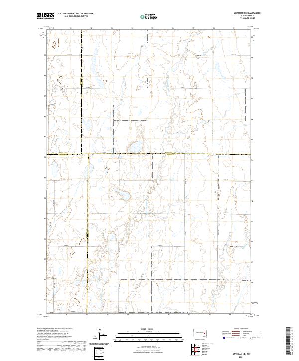 USGS Topographic Map – Artesian NE