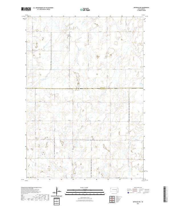 USGS Topographic Map – Artesian NW