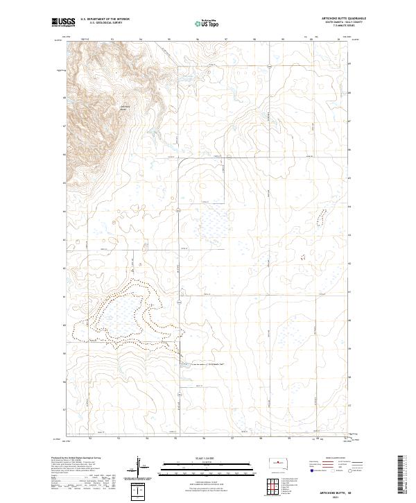 USGS Topographic Map – Artichoke Butte