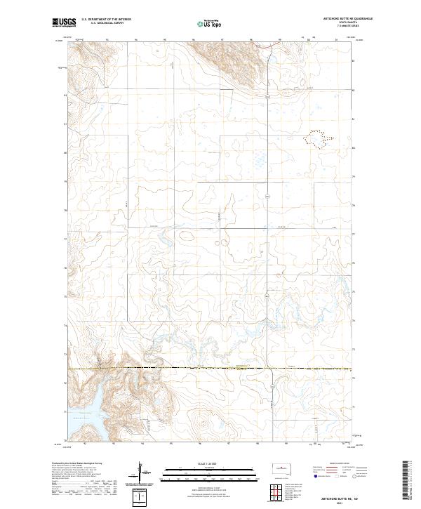 USGS Topographic Map – Artichoke Butte NE